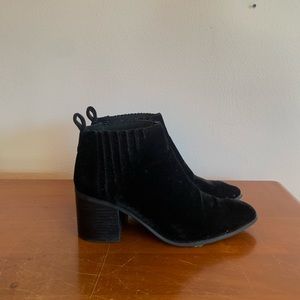 Jeffrey Campbell Black Velvet Chunky Booties